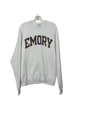 Emory University Sweatshirt Large White Pullover Champion Fanwear NCAA